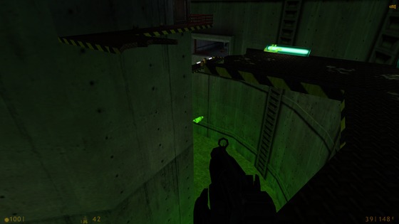 While I was playing some HL1 I found this glitch where this gib would just be here falling VERY slowly when I blew up a houndeye over the bridge. Coincidentally after I took this screenshot gravity started to affect the gib and started falling like any real world object would while in mid-air. 

#RememberFreeman