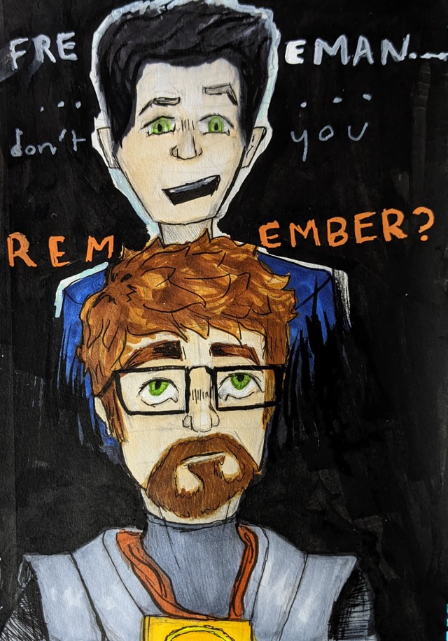 so this was supposed to look more sinister, but at the same time, it was also supposed to look decent. Oh well. Anyways, felt obligated to draw some #RememberFreeman 'fanart' in my sketchbook, inspired by something I saw on twitter earlier
