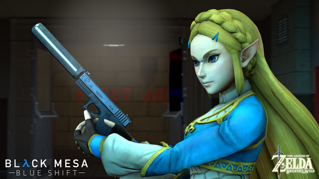 "You played the hero. You played the villain. Now, you're stuck in the middle. 
Black Mesa: Breath of the Wild - Blue Shift. Your shift begins soon."

Now, in Black Mesa: Breath of the Wild style, introducing Black Mesa: Breath of The Wild - Blue Shift! Now, you can play as security guard and Doctor Link Freeman's good friend Zelda Calhoun, in Source Engine!

Assets used: Black Mesa 2012 Office Complex map, The Legend of Zelda: Breath of the Wild (Hyrule Warriors: Definitive Edition version) Princess Zelda model, and Juniez' Classic Weapons Pack Glock 17c w/ Silencer.

Again, special thanks to @CrowbarCollective for supporting the Black Mesa: Blue Shift mod and @HECUCollective themselves for making the mod itself! (and @twowestex-westeh for correcting me AND including me in your posts!)



https://twitter.com/001American/status/1560415580234006528?s=20&t=6yXWpjJrOstg8-BSlH47OA

#SFM #SourceFilmmaker #HalfLife #BlackMesa #CrowbarCollective #HECUCollective #BlackMesaBlueShift #crossover #fanart #CommunityCreations 