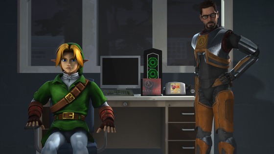 There we go. They're smiling to you guys. 
Expect a better version in the future.

Assets used: The Legend of Zelda: Ocarina of Time (modified Hyrule Warriors model) 

#SFM #SourceFilmmaker #HalfLife #crossover #fanarts 