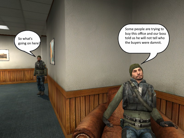 Office Complexity: A GMod Comic - Part 1 of ?

I made this out of sheer boredom lmao
Made in Gmod, edited in paint.net