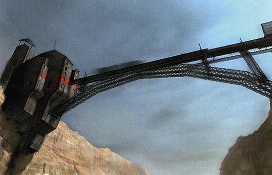 The Railway Bridge In The Wasteland In Half-Life 2's Beta.