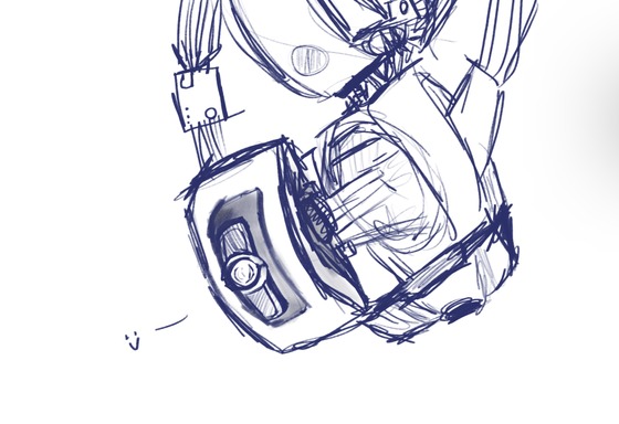 haven’t drawn GLaDOS in a long time so here’s a quick sketch of her!