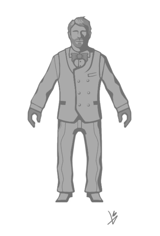 Spy. I didnt go far from the "guy in a suit" design, but i feel like its an "industry standard" thing in tf2's universe
