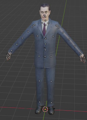 so i imported gman model into blender and i filled in all the textures, until i found out there was no option for his pupils, how do i fix this?