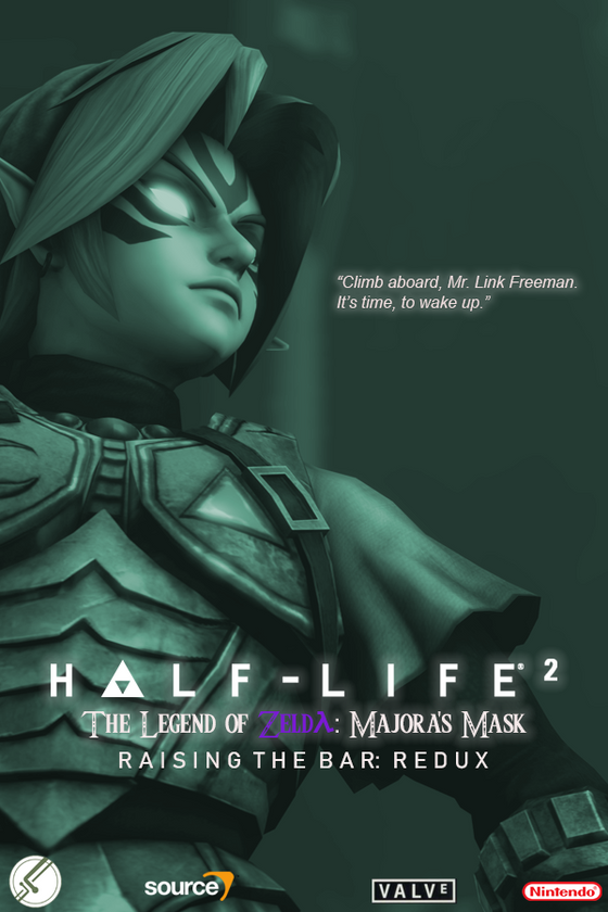 "Rise and shine, Link Freeman. You have been waiting for quite some time now." 

And now, for the first time ever, introducing Half-Life 2: The Legend of Zelda: Majora's Mask - Raising The Bar Redux! Thanks to @rtbr Team, I have the permission to make this art for RTB:R mod! 

Assets used: MIssing Information 1.6 e3_terminal map for the cancelled E3 2002 presentation, and The Legend of Zelda: Majora's Mask Fierce Deity Link model from Hyrule Warriors.

https://twitter.com/001American/status/1572065575882625025?s=20&t=lb9gaM14Jqdn2fzCU2mEfA

#SFM #SourceFilmmaker #HalfLife2 #RaisingTheBarRedux #rtbr #fanart #CommunityCreations #crossover