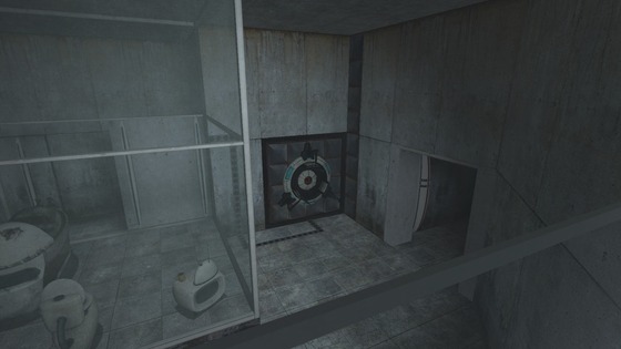 Abandoned out of bounds test chamber for my gmod Portal map.

Funfact, I used to have dreams in this weird sort of colorless and not well lit aesthetic. They weren't fun dreams to have.