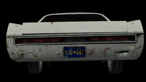 Here's something pretty cool that I just discovered now. This is the original reference photo used for the license plate on the Plymouth Sport Fury car
prop from Left 4 Dead and Left 4 Dead 2.