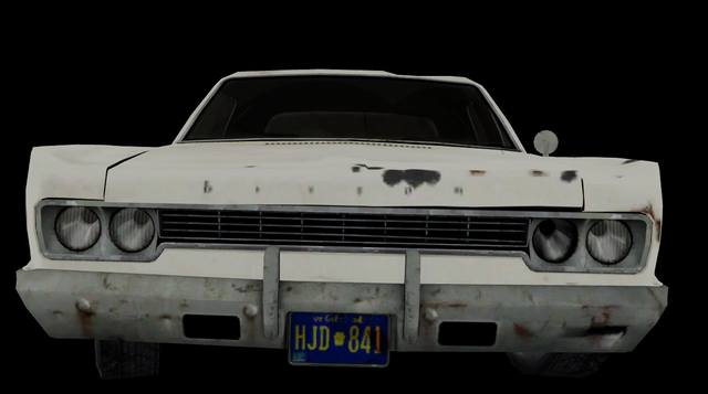 Here's something pretty cool that I just discovered now. This is the original reference photo used for the license plate on the Plymouth Sport Fury car
prop from Left 4 Dead and Left 4 Dead 2.