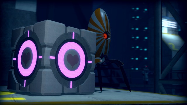 This Weighted Companion Cube will accompany you through the test chamber. Please take care of it.