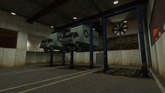 Updated truck repair area for my gmod Portal map.

I have no clue why people kept liking the old one, it wasn't nearly as cool.