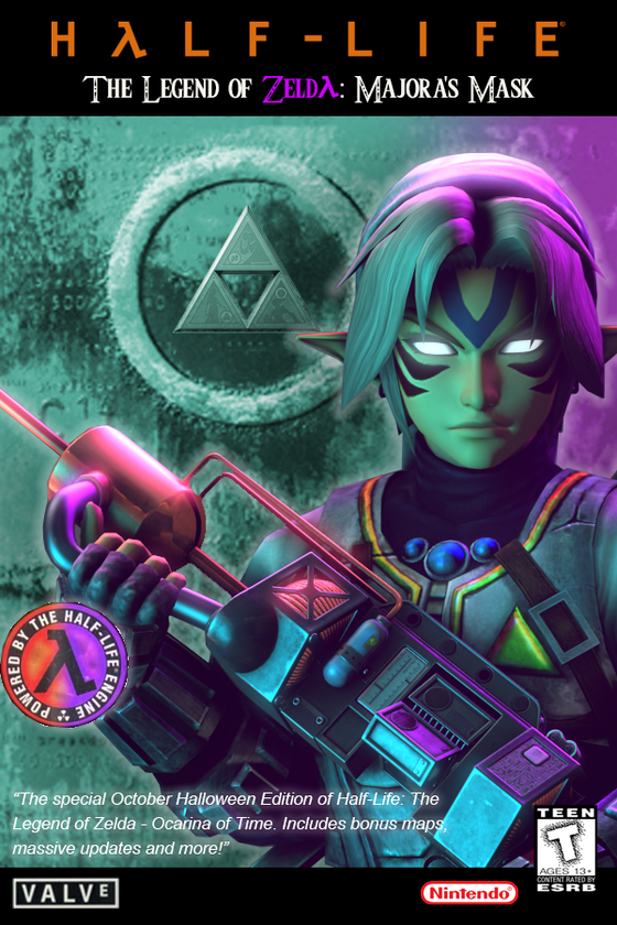 Based on the cover of Half-Life: The Legend of Zelda: Majora's Mask: Source, I decided to remake the older version of HL:TLoZ-MM cover art into this. No longer a separate addon for HL:OoT, but actually just a special spooktober edtion! Featuring updates, bonus maps, and more!

original version: https://community.lambdageneration.com/half-life/post/dqbvd7db

also check my twitter version: https://twitter.com/001American/status/1578288283066413058?s=20&t=pWXiwZACaLZFiMfe7bsyCg

#HalfLife #spooktober #crossover
