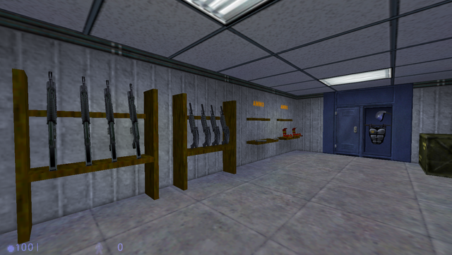 Half-Life: Insecure - Small redesign: The office's armory.
