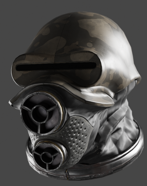 [Blender] Combine rhino helmet remake
