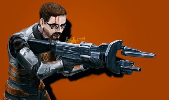 Gordon with Overwatch Standard Issue Pulse Rifle
