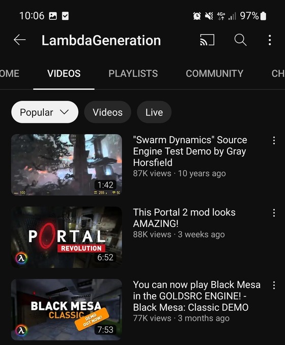 Wow, the video on Portal: Revolution is now the most viewed video on the channel. I can't overstate how much I thank Lambda Generation and all the fans for this much love! 🧡💙🤍