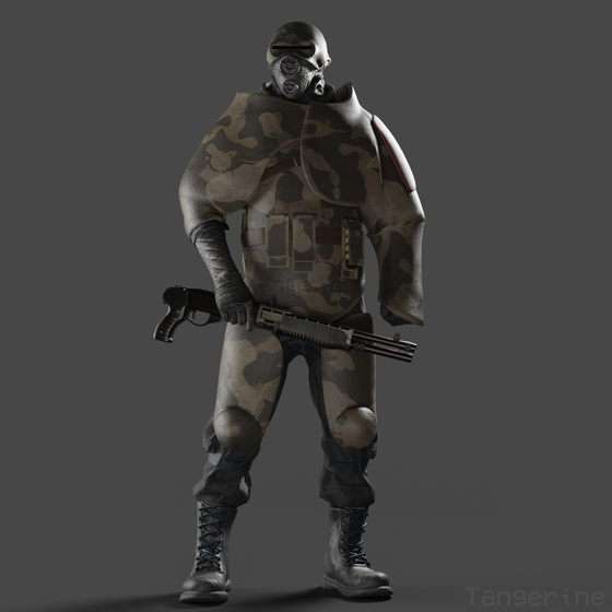 [Blender] Combine Rhino Unit Remake Showcase

I remodelled the shoulder armor to make it more bulky alongside adding the belt accessories