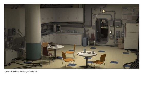 Exploring Valve Archive, part 27.

valvearchive.com>archive>Alien Swarm>Art>

Although one of their least popular games, Alien Swarm has some of the most interesting concept art of any Valve production.

A focus is given on the environments, presented in an almost manga style. The aesthetic is clean and toy-like, with the first artwork above showing a stage of the game as a literal miniature-based tabletop set, akin to Warhammer 40k.

There's even a tabletop-like plastic part sheet and a model box visible.

Given the concept art's heavy focus on the idea of tabletop sets and manga comics, it's not impossible to imagine that Valve explored the idea of focusing Alien Swarm for the tabletop enthusiast crowd, competing directly with the likes of the Warhammer franchise. This is a personal theory, however, and may be far fetched.

The Steam account "Valve Artists" posted all of the above artworks, plus more from Alien Swarm and other Valve titles.
