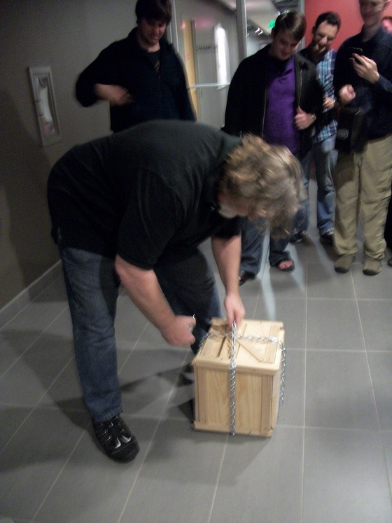 The 50th birtday of Gaben. Team gifted him liner of M1 Helmet. 

Video: https://www.youtube.com/watch?v=EiZyed21uGg