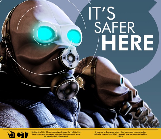 It's safer here.


