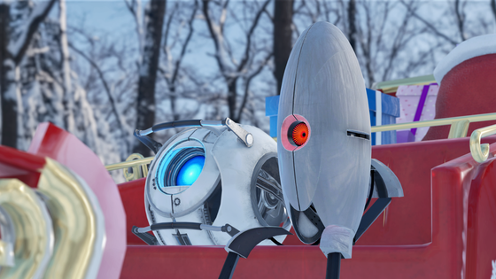 Wheatley and a turret on a sleigh! (S2FM)