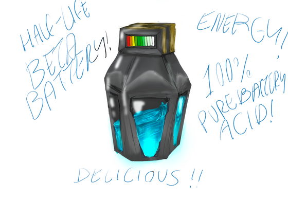 i saw someone post the battery from half life’s beta, and was inspired to draw it as if it were an energy drink!