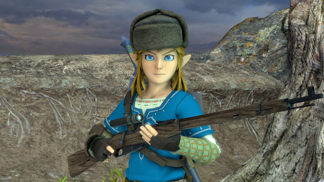 Link being a sniper on that Mosin 91/30 lol....


