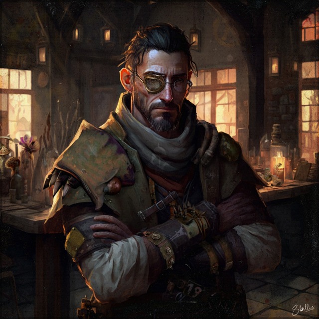 "Leatherworkers, using whatever they finds to make clothes and armors for the rebels in the villages of the Ravenholm mines. Using the shells of the Antlions, the skins of the Headcrabs..."



Like always photobasing, matepainting, digitalpainting and some textures are from MJ (The windows here) and of course some assets are from Half-Life games !