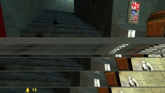 Half-Life: Source. This happened while I was playing! I got stuck on the floor and even using noclip it didn't work!