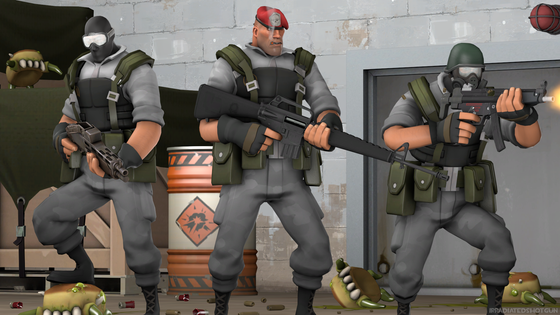 TF2 Styled HECU Marines and Black Ops i did in SFM a while back