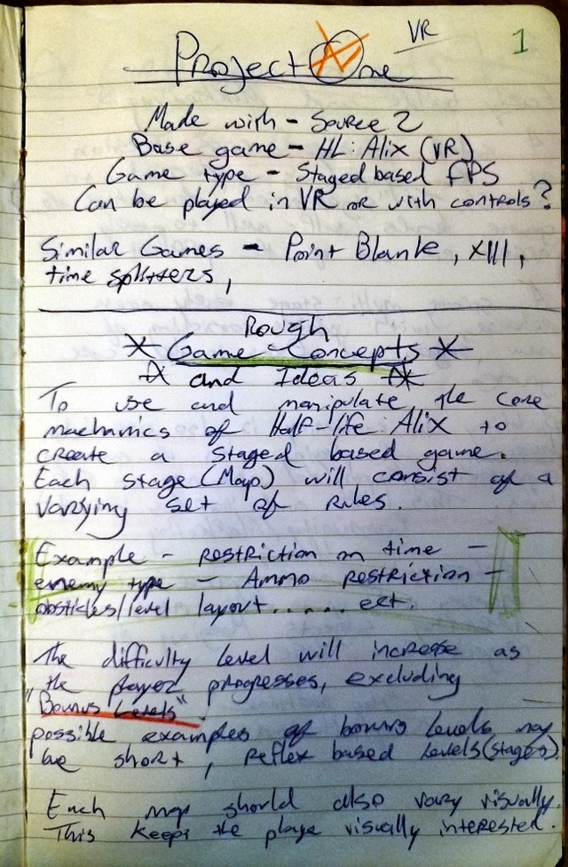 The earliest HLA mod brainstorming notes I've found far... Kinda cool to look back on. I'll post the rest if anyone finds this type of stuff interesting 🙃