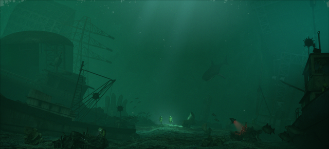 An underwater graveyard, prime for research opportunities. (Collaboration with Aril)