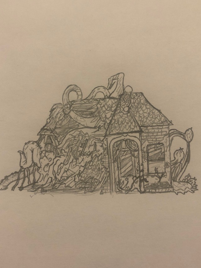 I’ve been drawing a few real places I see often as if they exist in Half Life 2. Since they’re all in Southern Louisiana (USA) they’re pretty beat up. 