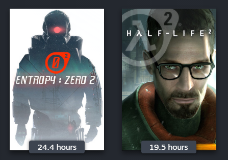i have more time on entropy zero 2 than half-life 2