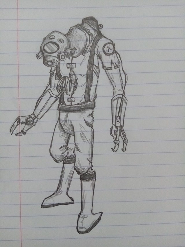 Ladies and gents, I give you the Pyro-Vort

I recently came up with the idea of a Half Life/TF2 crossover, like, HL characters in the roles of the mercs or something and doodled this today at school. I've picked who will be who in that crossover. I chose the Vortigaunt (possibly Uriah) as Pyro because;
1) It has a weird language that no one understands
2) Has/comes from a different world (kinda like Pyroland
3) Not many know just what is under the mask (eh, sort ot)

Plus little mechanisms/gauntlets on its hands to convert the green lightning bolt into fire YAS
What do you think? 