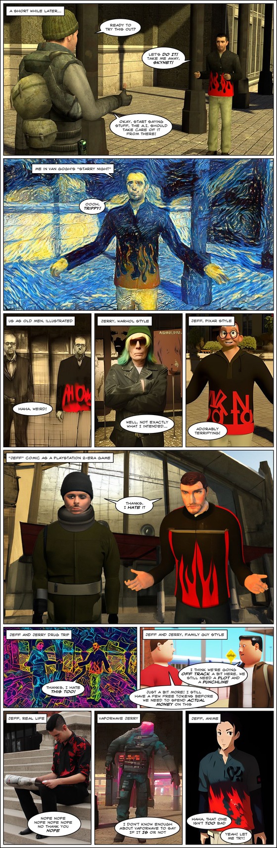 Jeff, one of the original Garry's Mod comic series, turns 18 today and Jeff Eastman made a new comic to celebrate! For want of a Garry's Mod community (alex plz), here's the comic on the Half-Life community. (EDIT: apparently the last two pages didn't get uploaded, maybe I hit the max limit of images? Just read the ending on the site, I guess)

Read the rest of the series over at Metrocop: https://metrocop.net/comics/jeff/