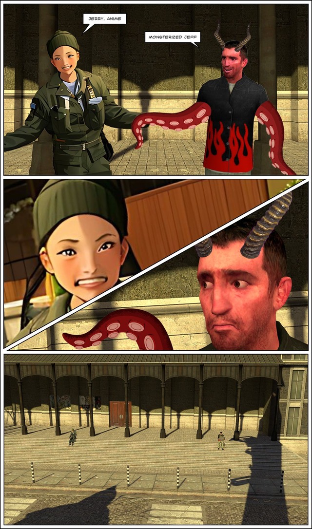 Jeff, one of the original Garry's Mod comic series, turns 18 today and Jeff Eastman made a new comic to celebrate! For want of a Garry's Mod community (alex plz), here's the comic on the Half-Life community. (EDIT: apparently the last two pages didn't get uploaded, maybe I hit the max limit of images? Just read the ending on the site, I guess)

Read the rest of the series over at Metrocop: https://metrocop.net/comics/jeff/