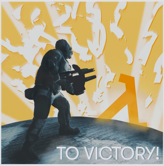 "To Victory!" or "On Me!" poster. 