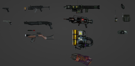 HL1 weapons, using black mesa weapons cause blender is more for hd rather than classic goldsource