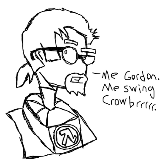 Got bored and wanted to draw something for practice so I drew Gordon just cuz'. 