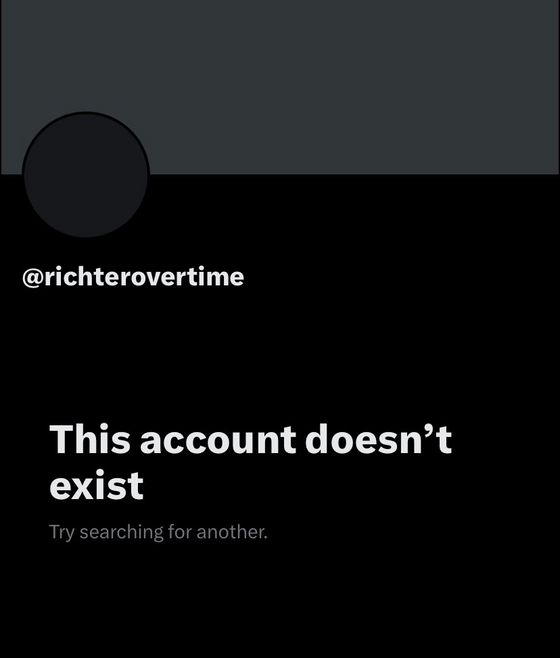 Richter Overtime just deleted his Twitter account 