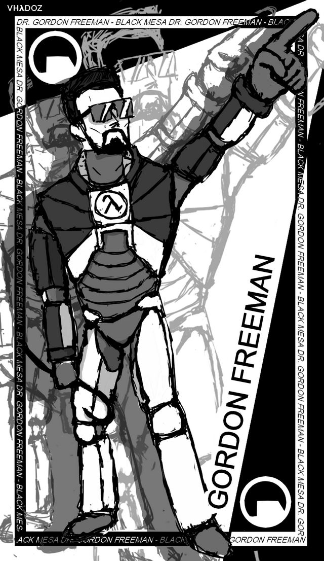 black and white freeman card