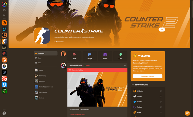 In celebration of Counter-Strike 2's reveal today, we have (finally) launched our Counter-Strike subcommunity 🎉  