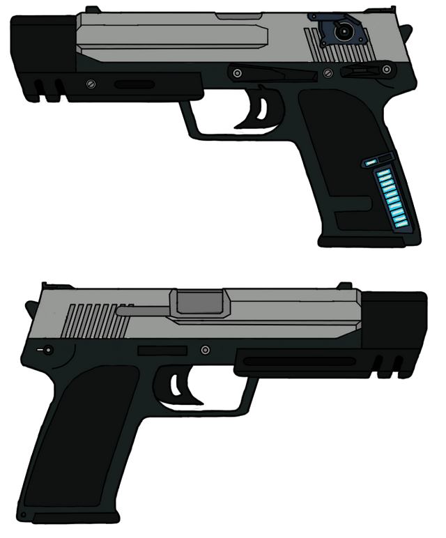Made a 3d model of a hl: alyx-ified hl2 usp match pistol design in roblox studio, came out somewhat good.