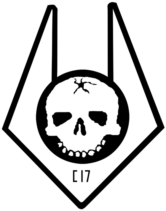 This isn't really fan art but it's just if every rank had the skull Insignia...
one bullet hole - Metrocop
3 bullet holes - Normal Soldier
Huge hole - Shotgunner
Blue versions - Nova prospekt 
Disintegrating - Elite
No damage - unranked