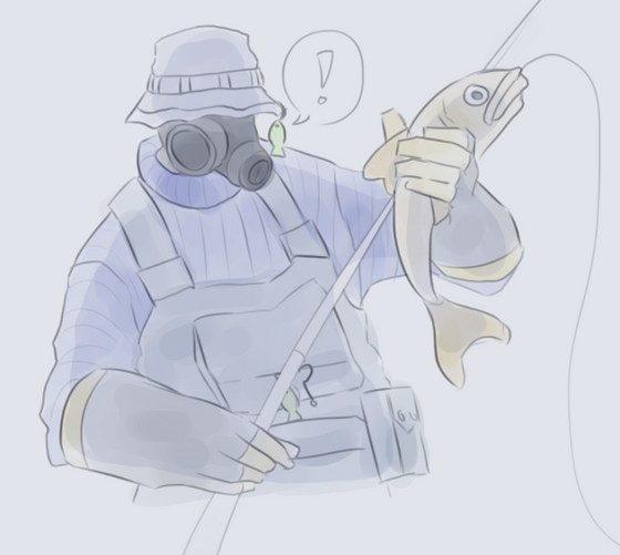 fishin. posted this pyro to my steam a little while ago but just found out lambdageneration exists and im in awe 