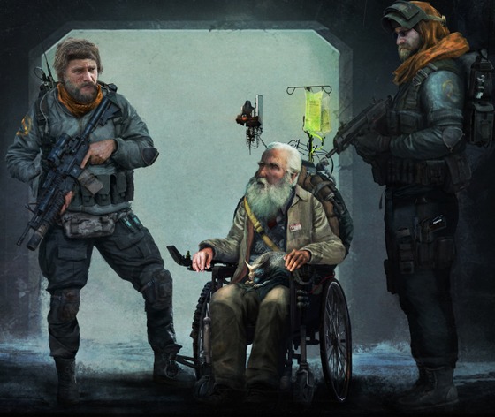 My interpretation of Dr. Keller in a post Half-Life 2 universe.

Always accompanied by his two personal guards, as well as his Skitch pet .. 

Edit : If you got good eyes, you can see some details from Portal in the background !
