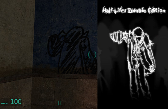 the EZ:U zombie graffiti reminds me of the half life zombie editon poster