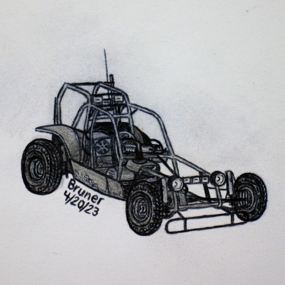 scout car
(pen outline and pencil shading)