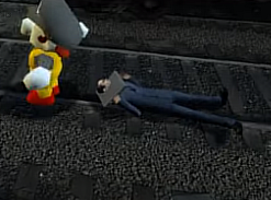 Mario in HEV suit about to take a sh*t on gman's dead body 